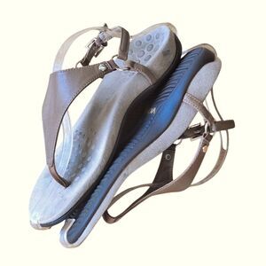 Vionic Kirra Leather Sandal Brown Size 8 Tan Comfort Shoes